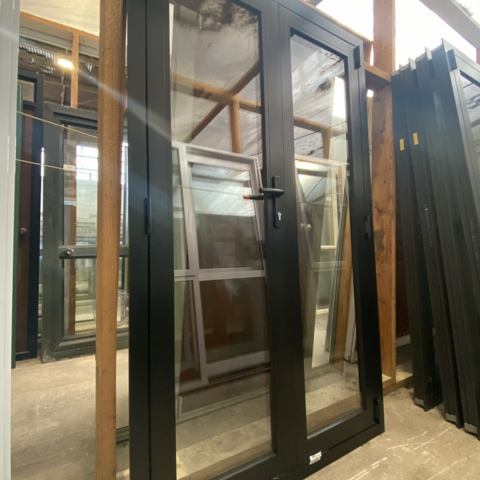 NEW Double Glazed Aluminium French Door 1200 x 2000 Matte Black