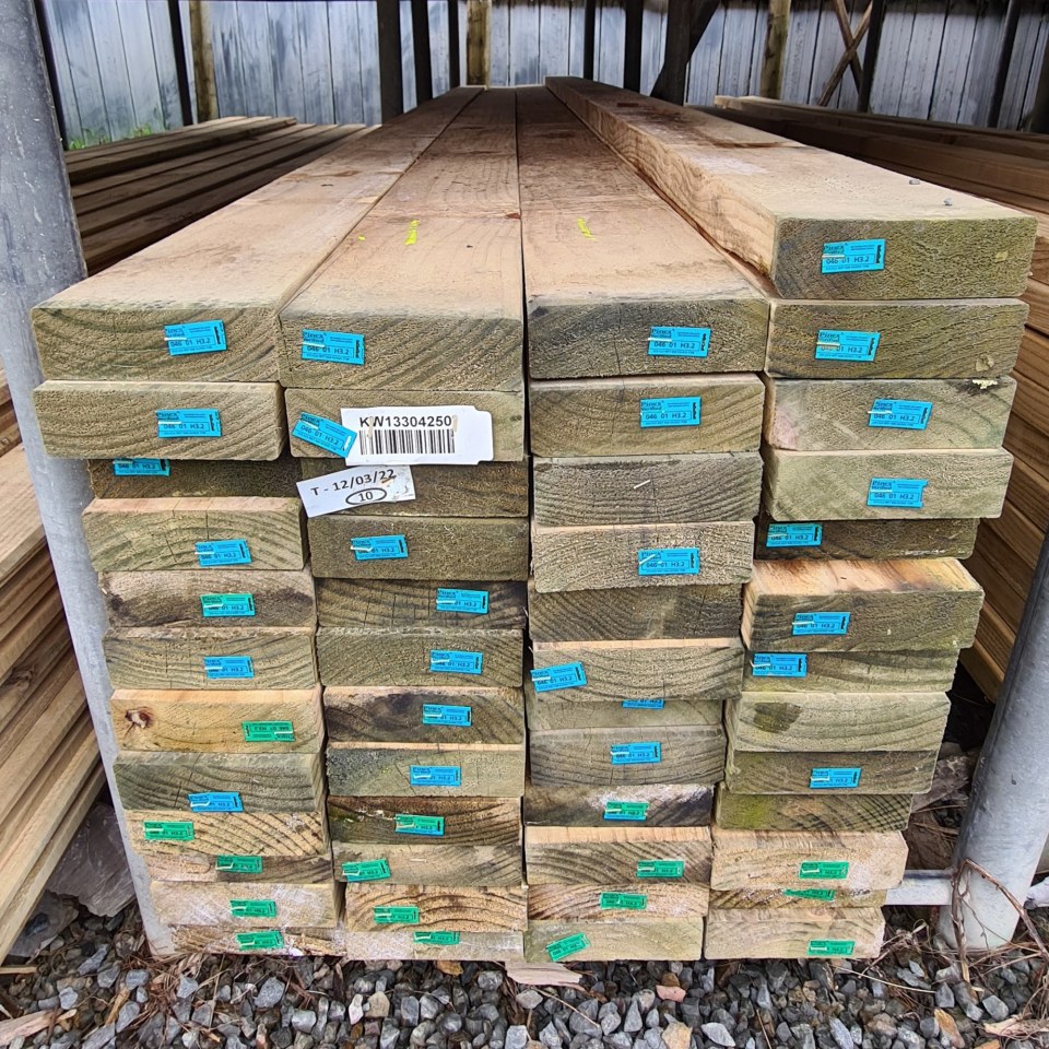 NEW 140 x 45 H3.2 Treated Pine MG SG8 Timber $9.50 p/m