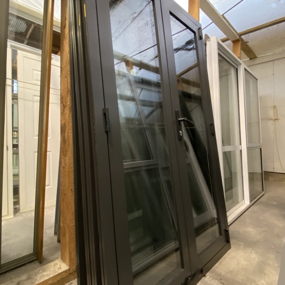 NEW Double Glazed Aluminium French Door 1200 x 2000 Ironsand
