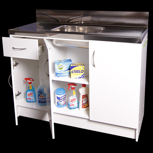 1800w New Kitchenette Unit with Stainless Steel Benchtop