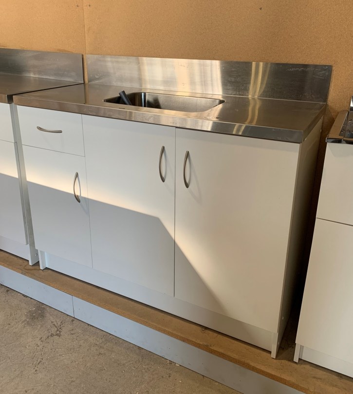 1200w New Kitchenette Unit with Stainless Steel Benchtop