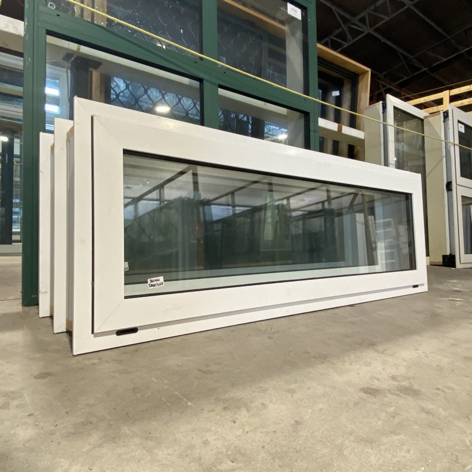 NEW Double Glazed Aluminium Window 1200 x 400 Appliance White