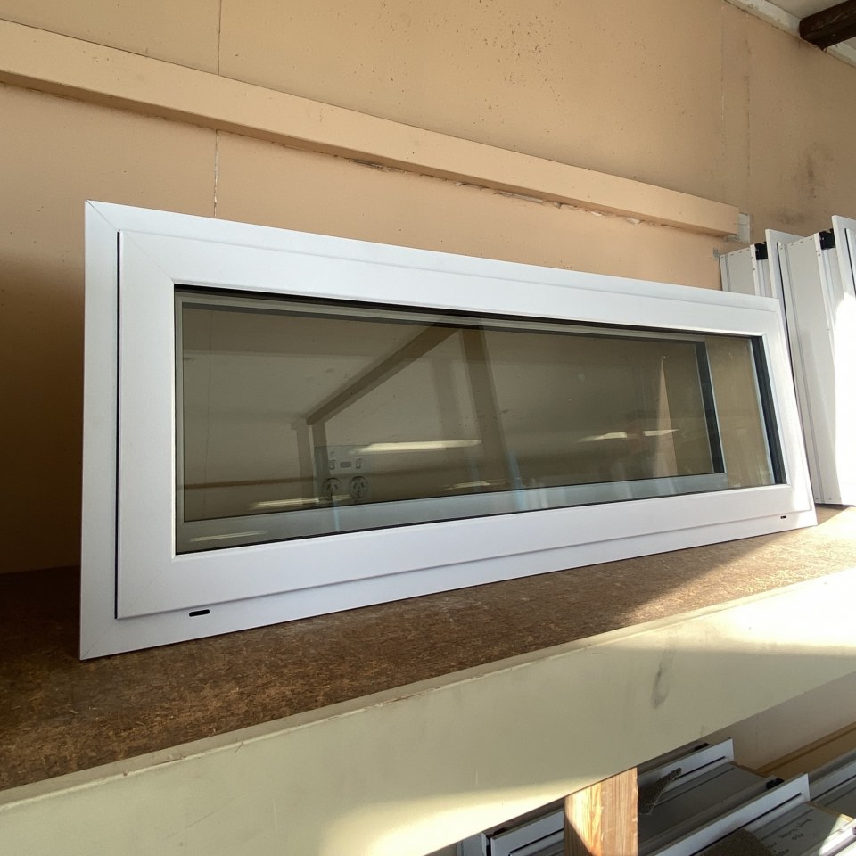 NEW Double Glazed Aluminium Window 1200 x 400 Arctic White