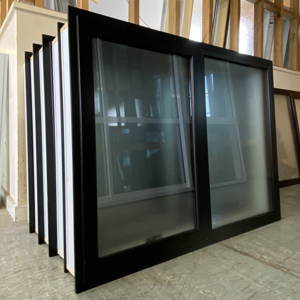 NEW Double Glazed Aluminium Opaque Window 1200 x 900 Matte Black