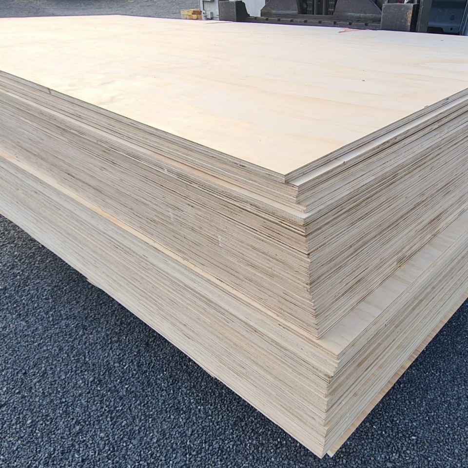 12mm Radiata Pine Face Poplar Core Plywood, Untreated 2400 x 1200