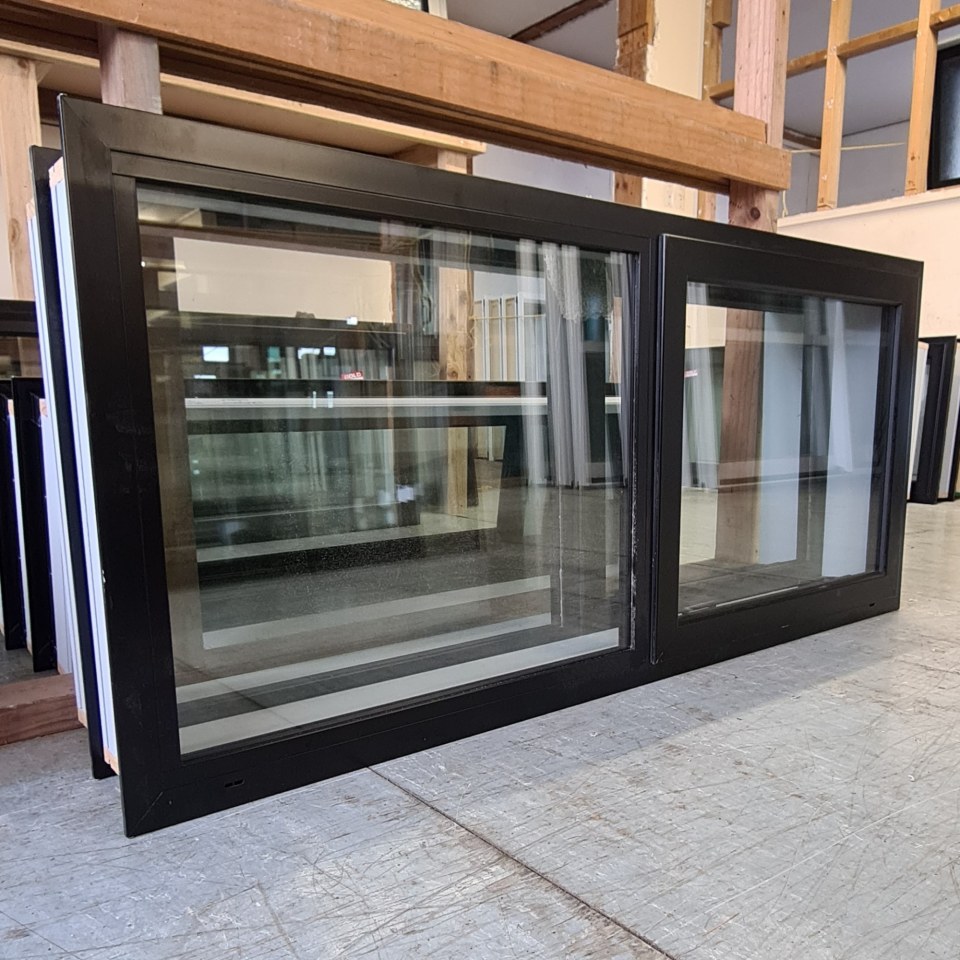 NEW Double Glazed Aluminium Window 1400 x 600 Matte Black