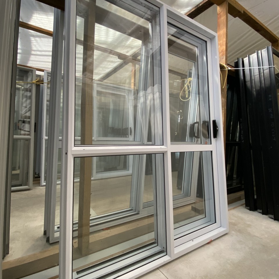 NEW Single Glazed Aluminium Ranchslider Door 1450 x 2000 Arctic White