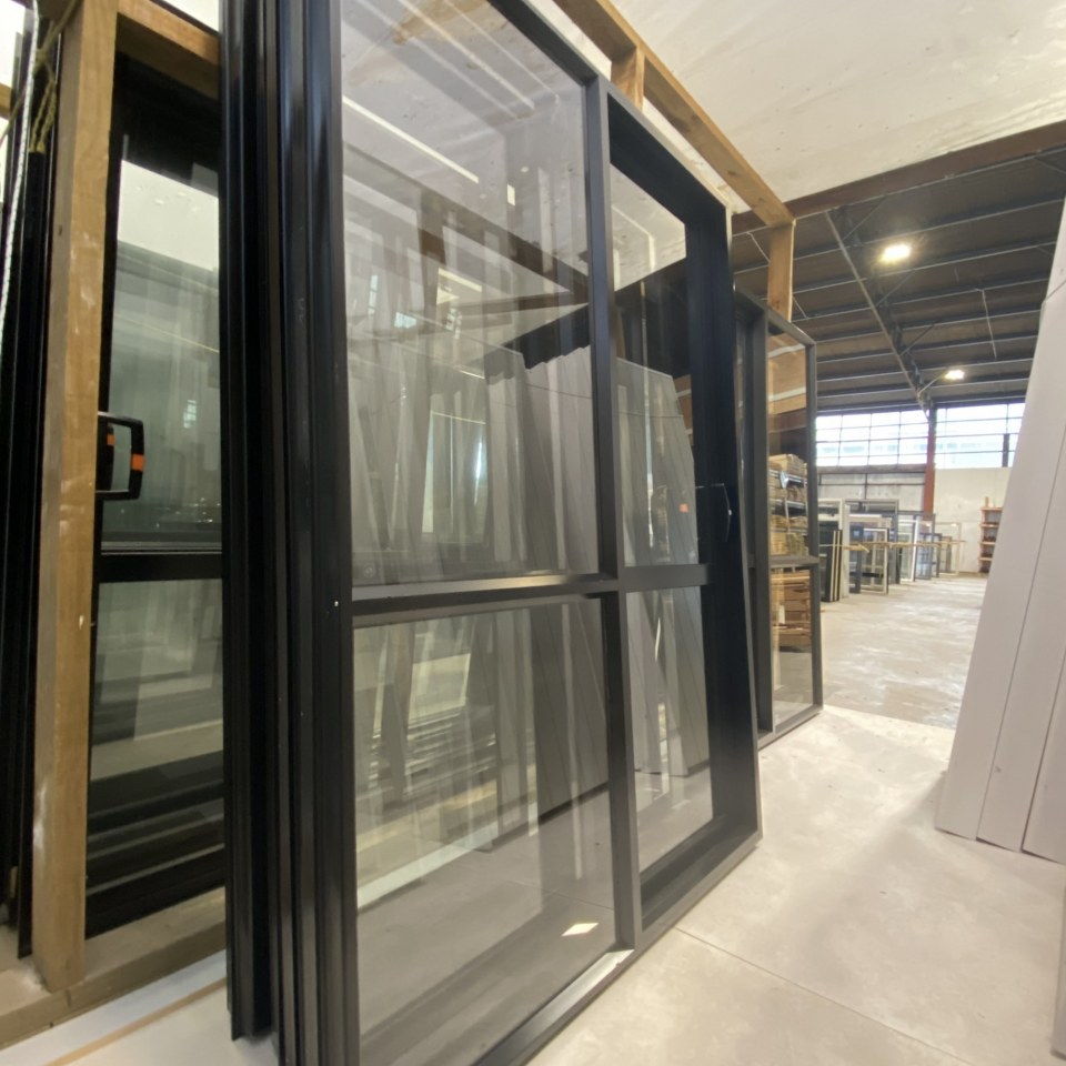 NEW Single Glazed Aluminium Ranchslider Door 1450 x 2000 Matte Black