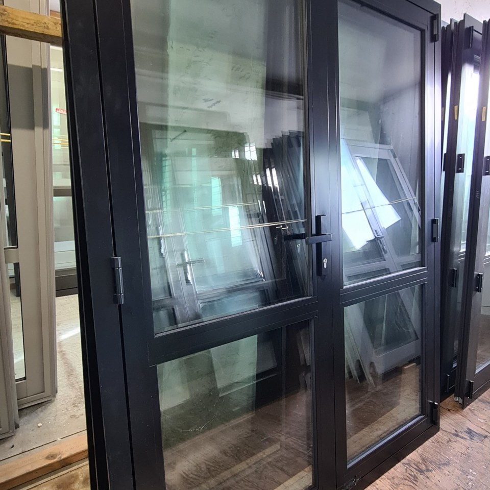NEW Double Glazed Aluminium French Door 1550 x 2000 Matte Black