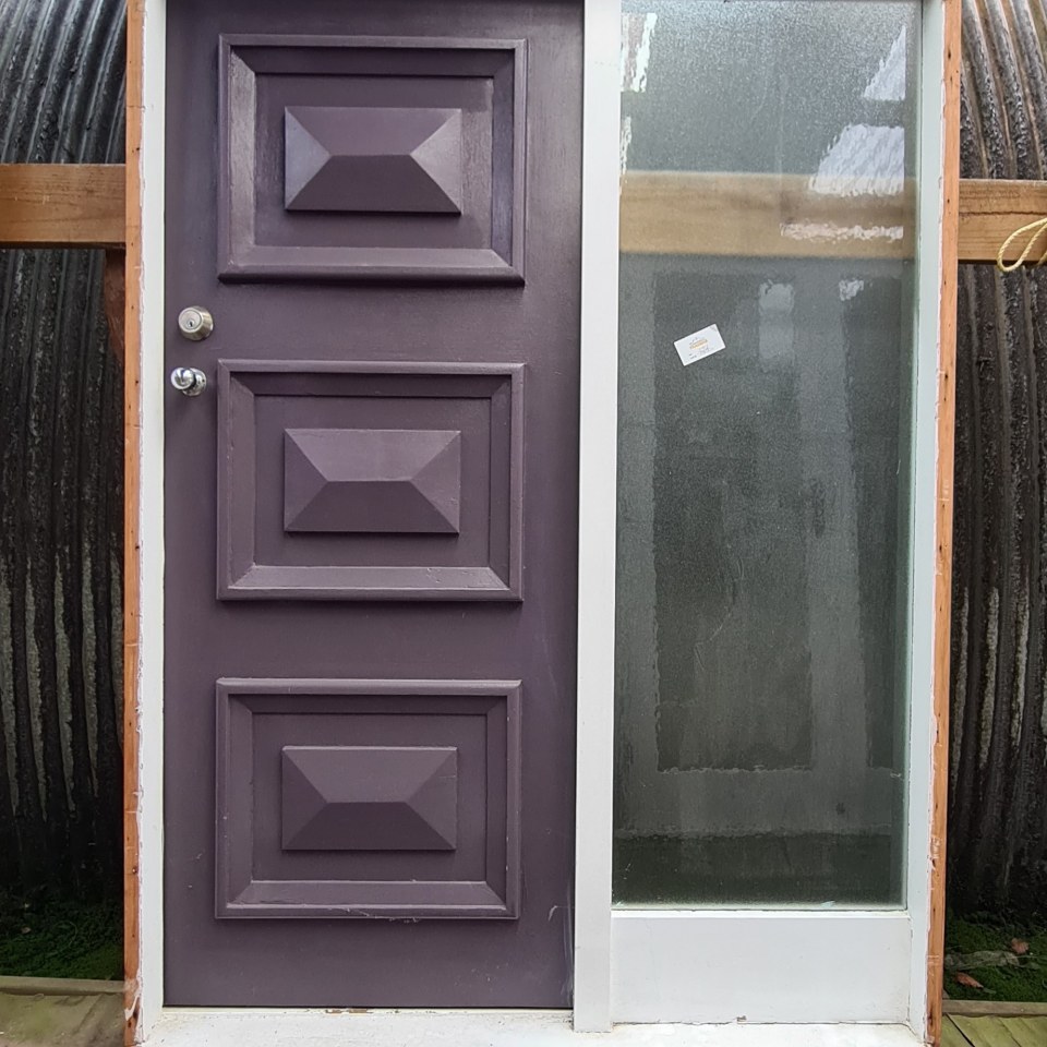 Recycled Wooden Exterior Door With Sidelite 1505 x 2060 #1573