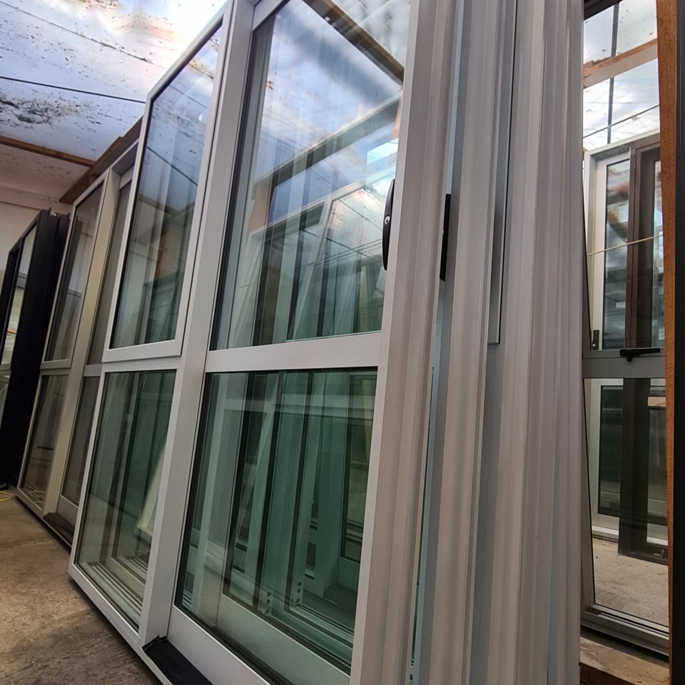 NEW Double Glazed Aluminium Ranchslider Door 1600 x 2000 Arctic White