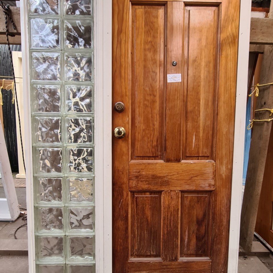 Recycled Wooden Exterior Door With Sidelite 1360 x 2050 #1695