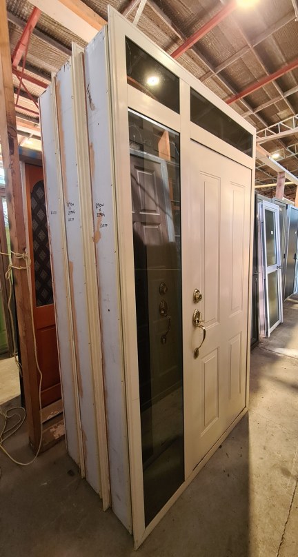 Recycled Aluminium, Single Exterior Door With Side & Headlite 1290 x 2290 #1724