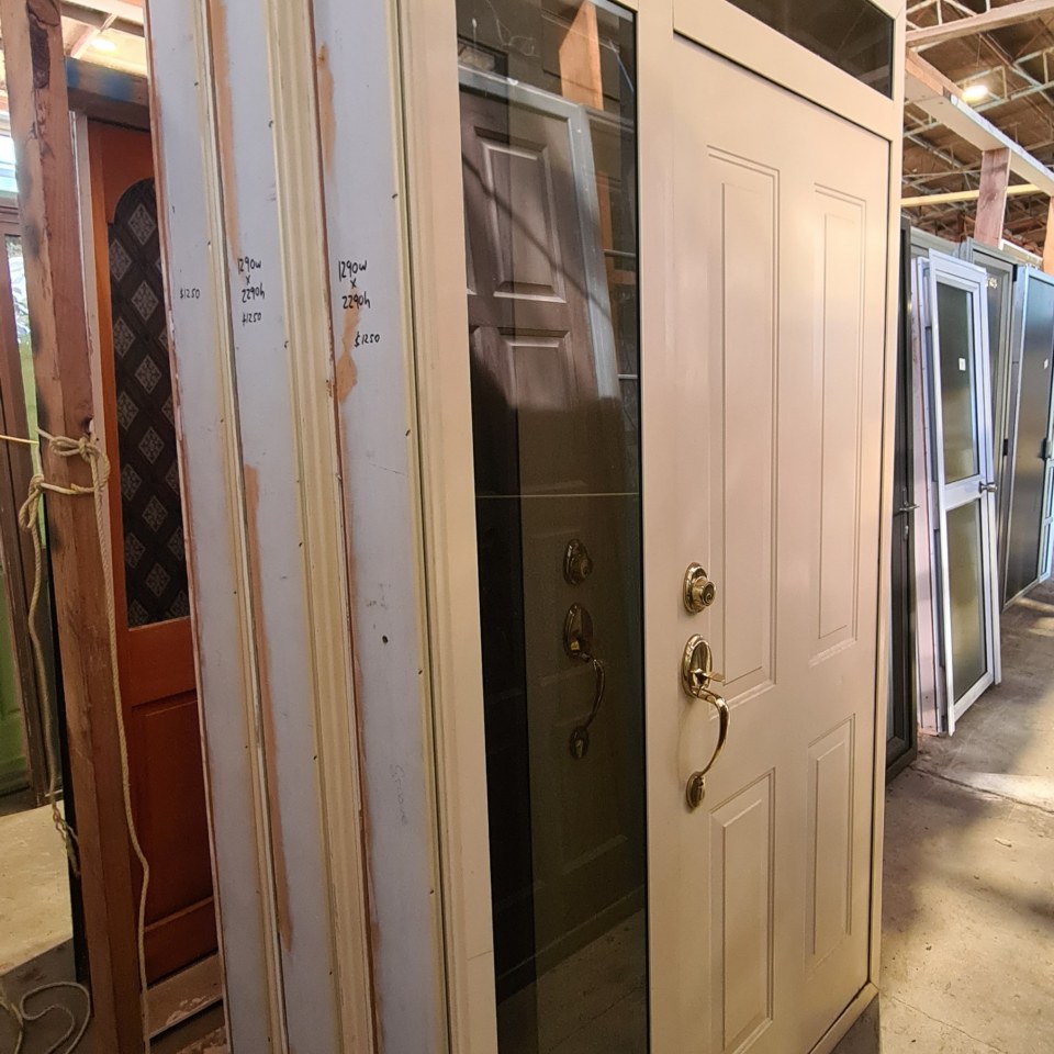 Recycled Aluminium, Single Exterior Door With Side & Headlite 1290 x 2290 #1724