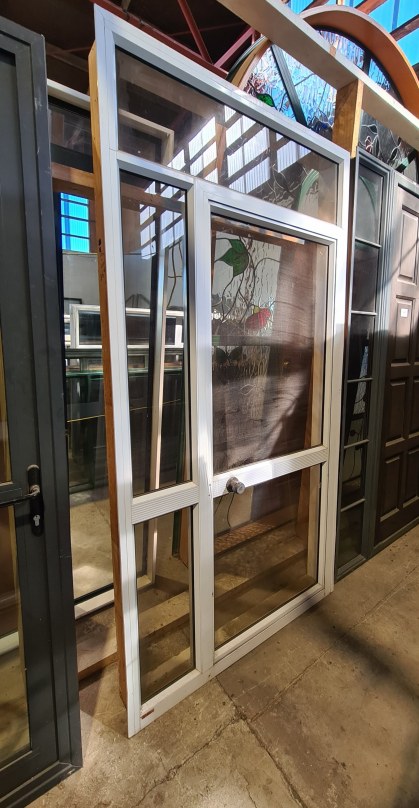 Recycled Aluminium, Single Exterior Door With Side & Headlite 1195 x 2350 #1726