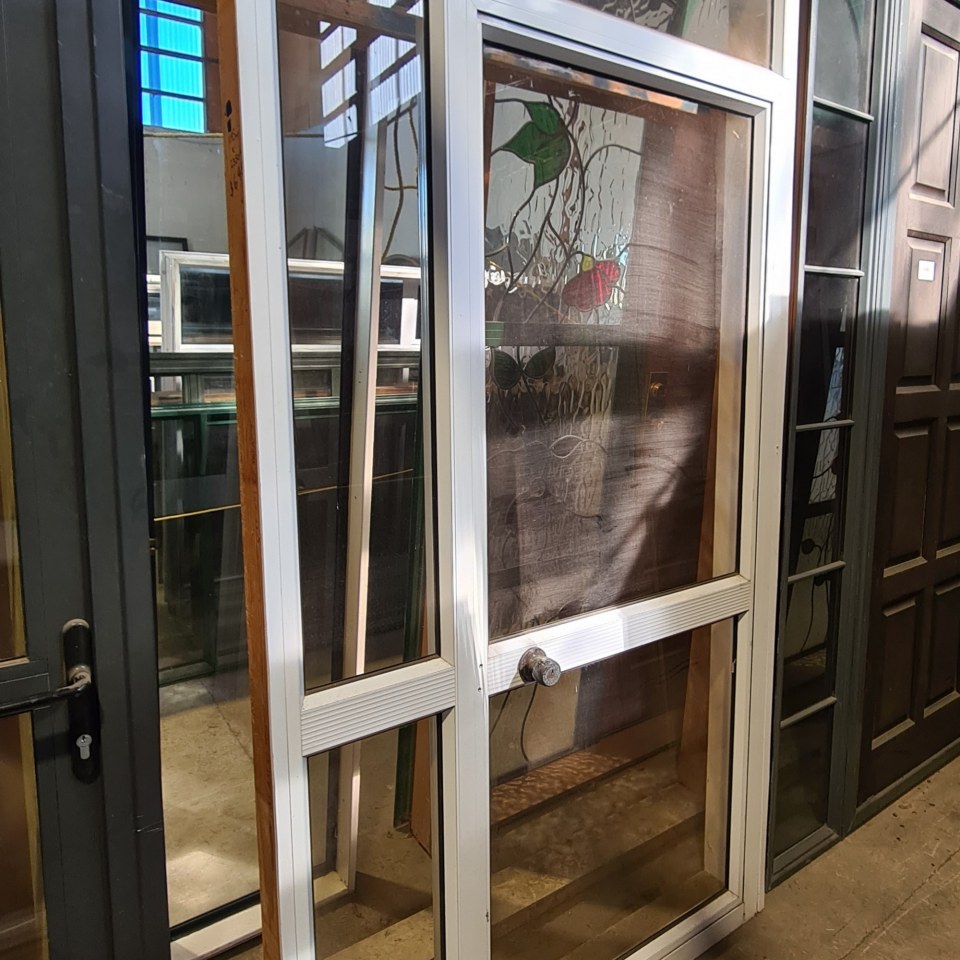 Recycled Aluminium, Single Exterior Door With Side & Headlite 1195 x 2350 #1726