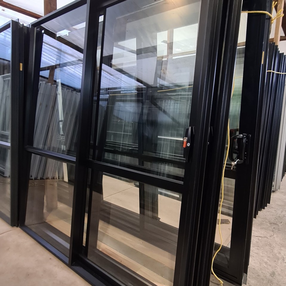 NEW Single Glazed Aluminium Ranchslider Door 1800 x 2000 Matte Black