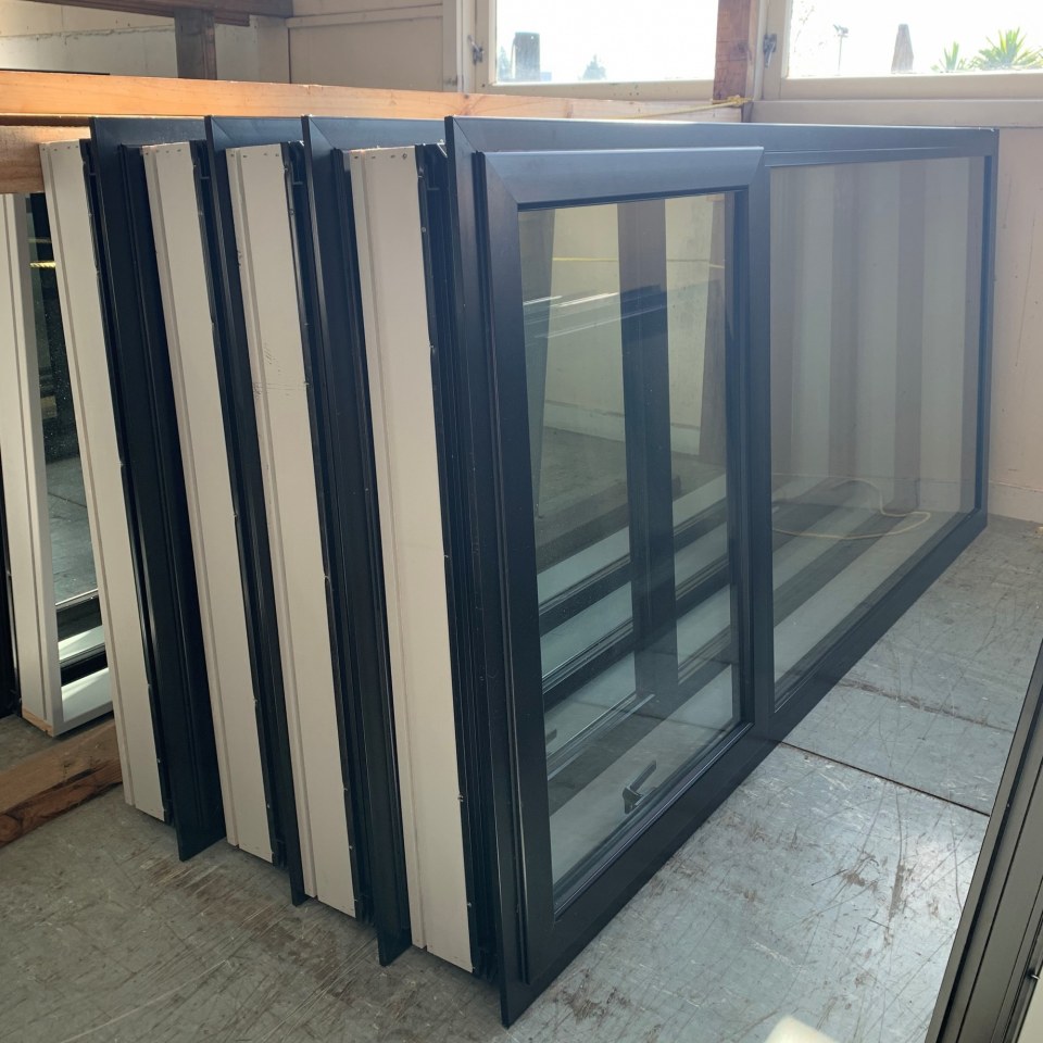 NEW Double Glazed Aluminium Window 1800 x 850 Matte Black
