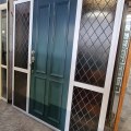 Recycled Aluminium Frame, Wooden Exterior Door With Sidelites 1810 x 2100 #2044