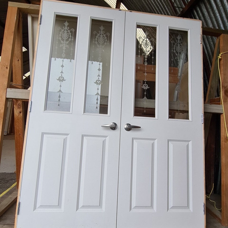 Recycled Interior Wooden Double Door 1560 x 2030 #2161