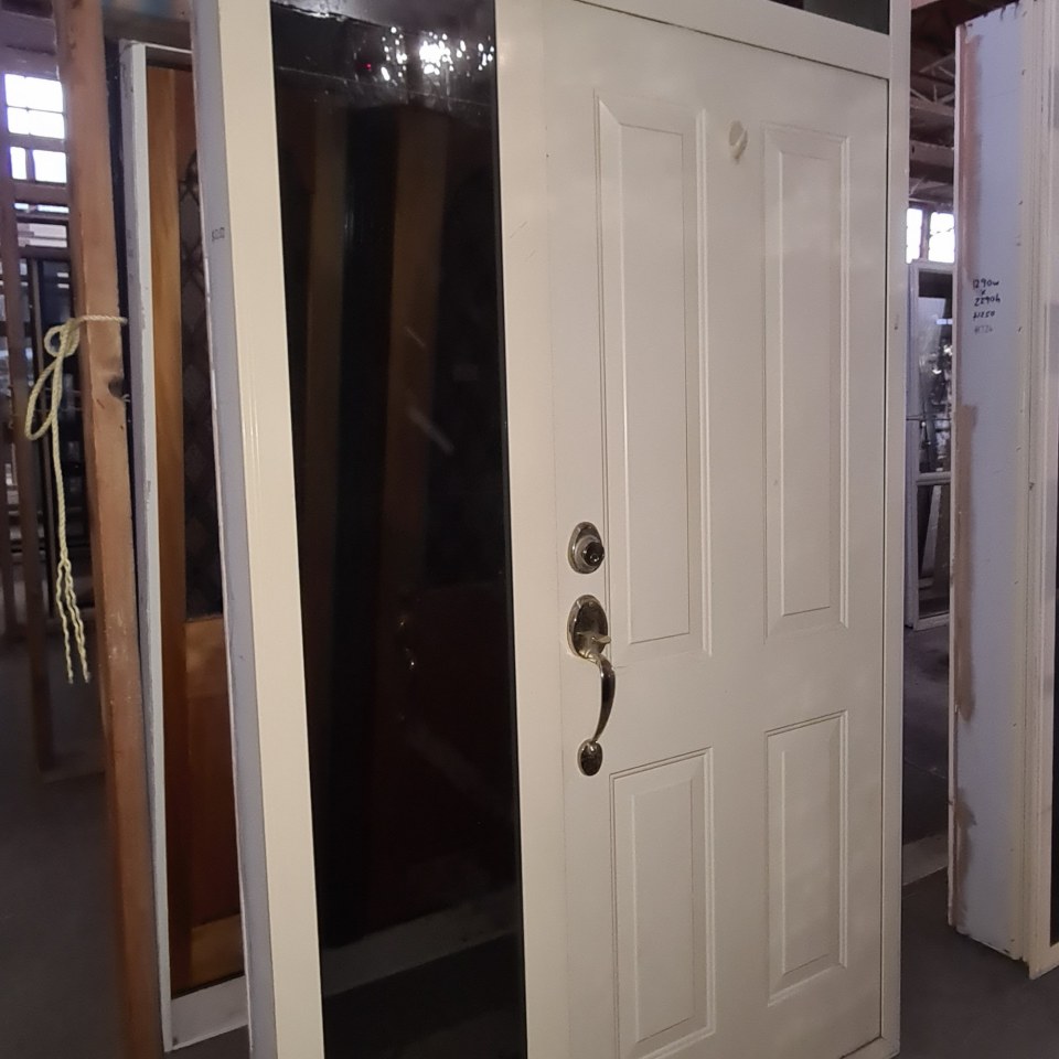 Recycled Aluminium, Single Exterior Door With Side & Headlite 1290 x 2290 #2232