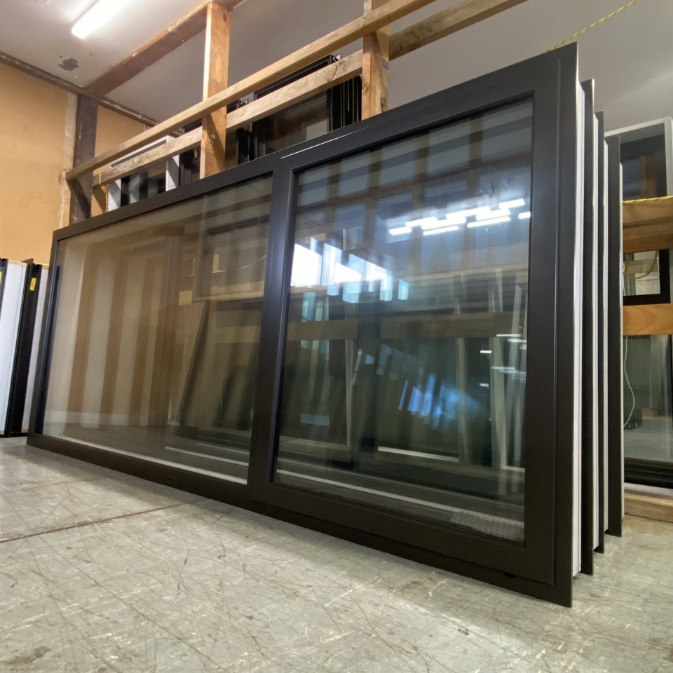 NEW Double Glazed Aluminium Window 2400 x 1000 Ironsand