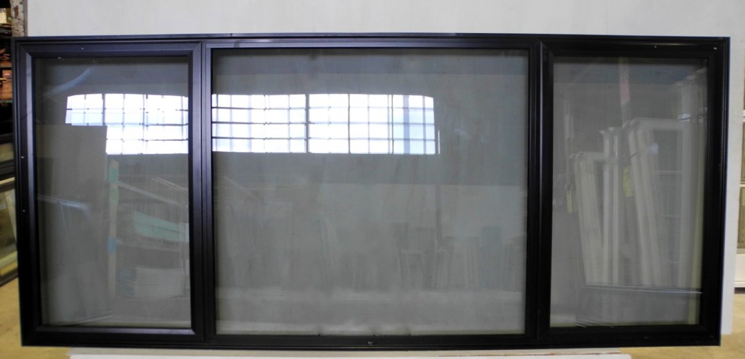 Aluminium Window 2800w x 1200h, Black Double Glazed #519