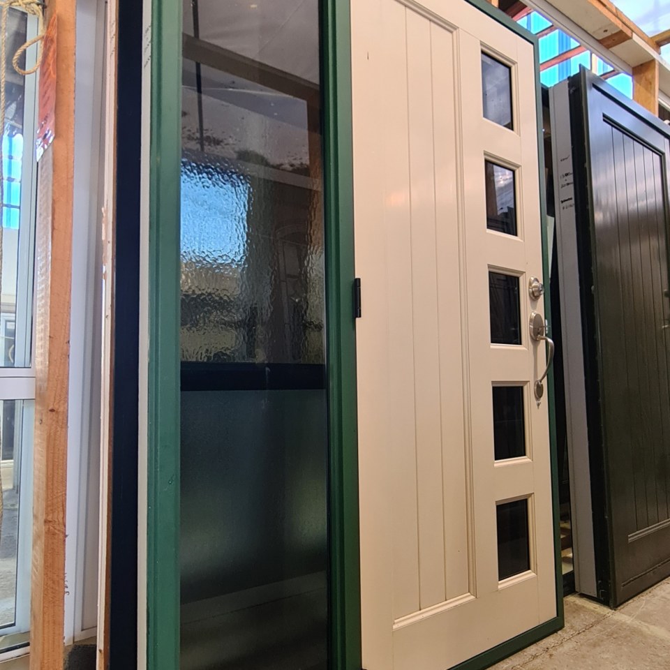 Recycled Aluminium, Single Exterior Door With Sidelite 1390 x 2100 #3232