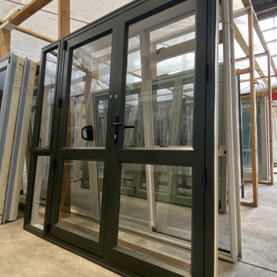 Recycled Aluminium Exterior French Door With Sidelite 2000 x 2000 #3400
