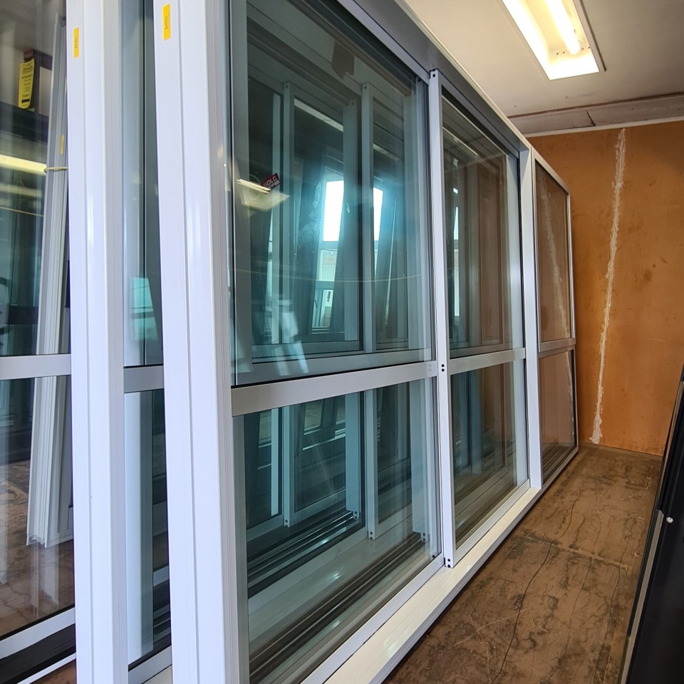 NEW DG Aluminium Stackerslider 3600 x 2000 Arctic White, Opening Window