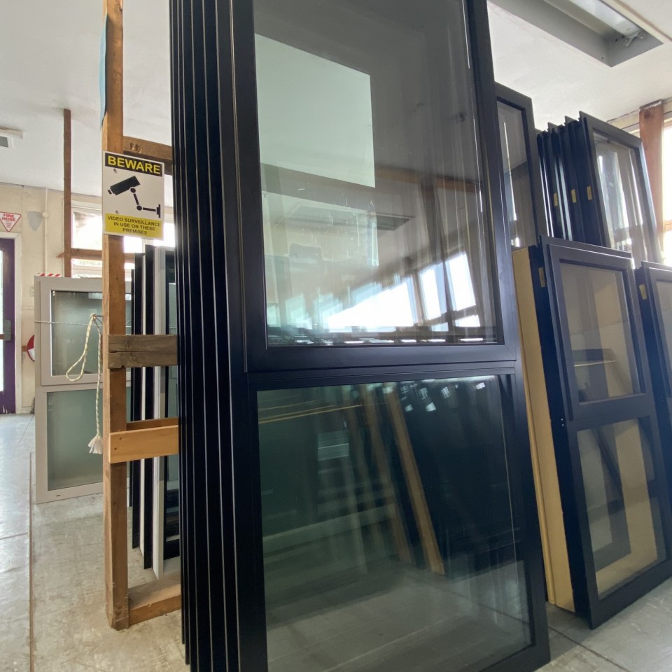 NEW Double Glazed Aluminium Window 850 x 2000 Matte Black