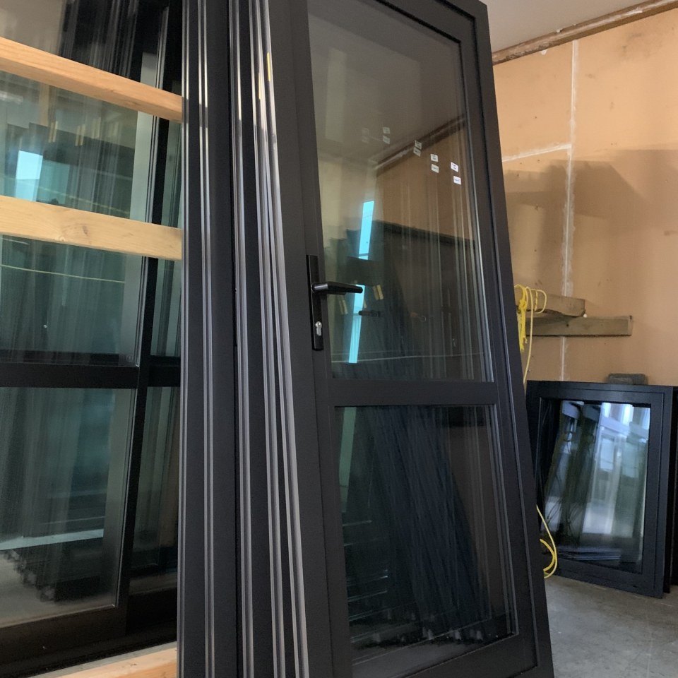 NEW LOW-E Double Glazed Aluminium, Single Door 880 x 2000 Open in, FlaxPod