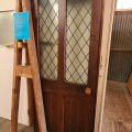 Recycled Wooden Interior Door With Faux Leadlight 855w x  1980 #929