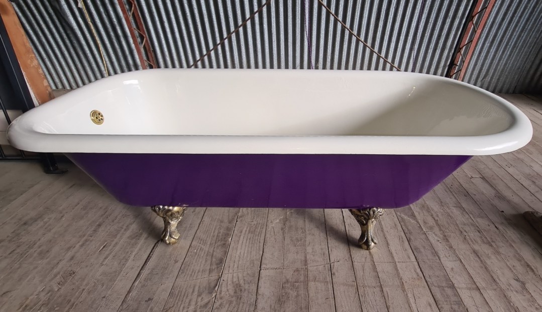 Recycled Purple Claw Foot Bath 1660 x 565