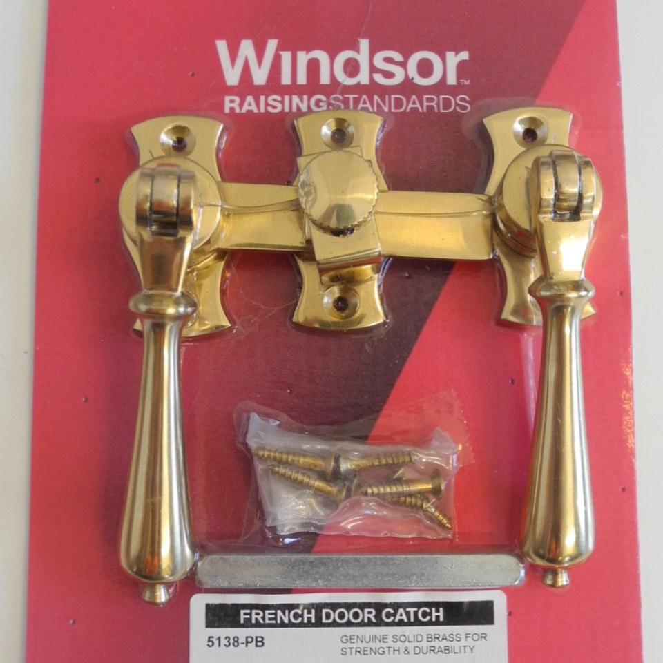NEW Windsor French Door Catch Brass