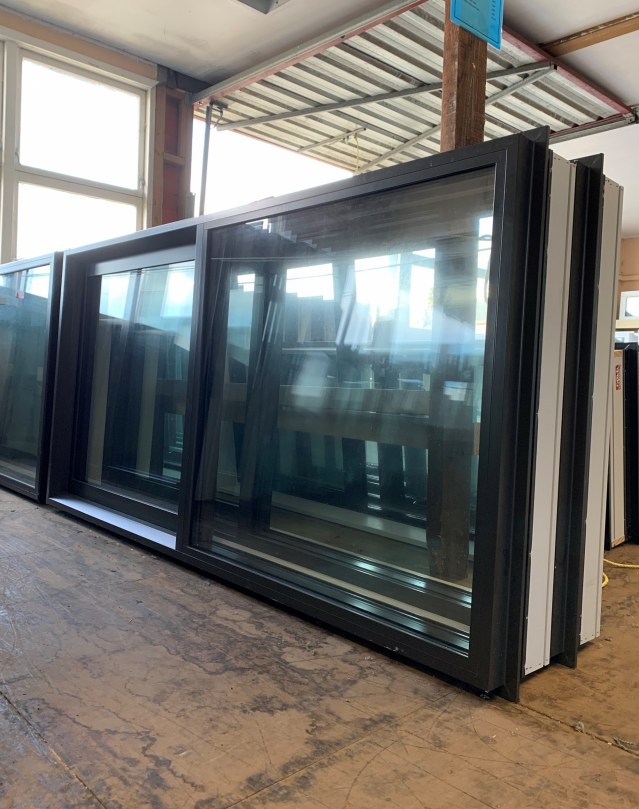 NEW Double Glazed Aluminium Sliding Window 1800 x 900 Ironsand