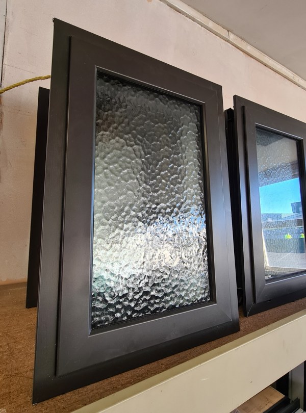 NEW Double Glazed Aluminium Opaque Window 400 x 600 Ironsand