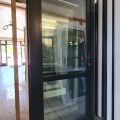 NEW LOW-E Double Glazed Aluminium, Single Door 880 x 2000 Open In, Matte Black