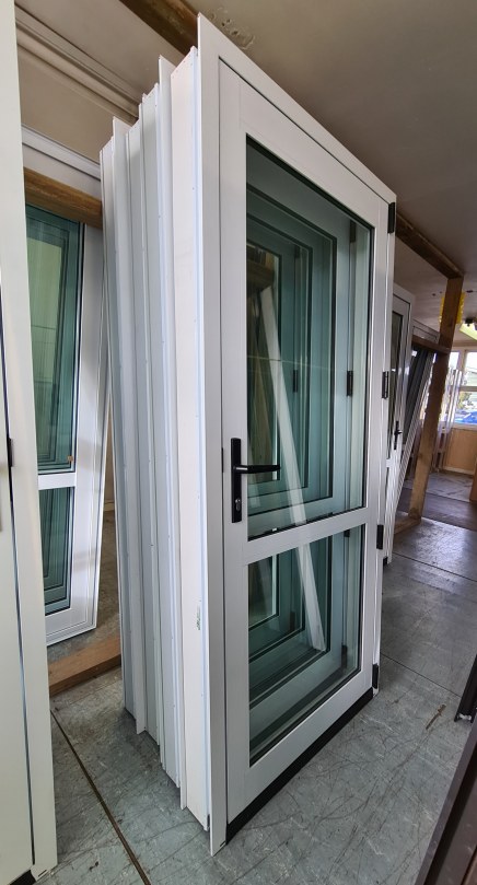 NEW Double Glazed Aluminium, Single Door 880 x 2000 Open Out #D88