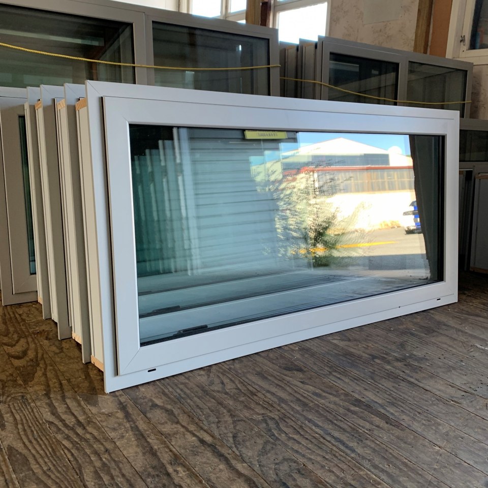 NEW Double Glazed Aluminium Window 1200 x 600 Silver Pearl