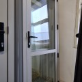 NEW Double Glazed Aluminium, Single Door 880 x 2000 Open Out, Silver Pearl
