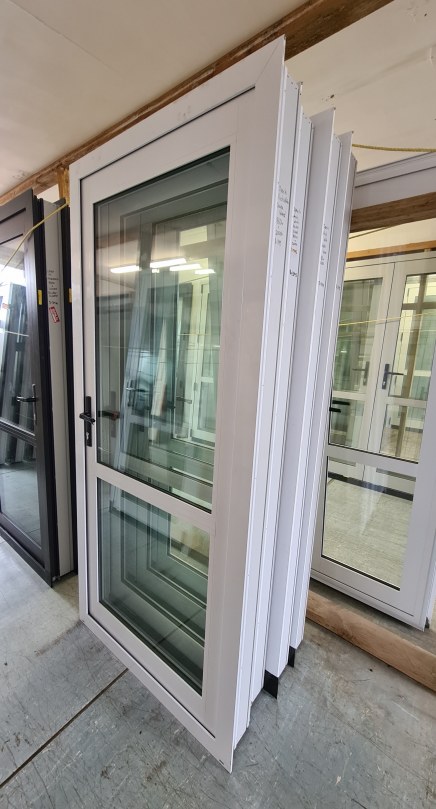 NEW Double Glazed Aluminium, Single Door 880 x 2000 Open In #D88